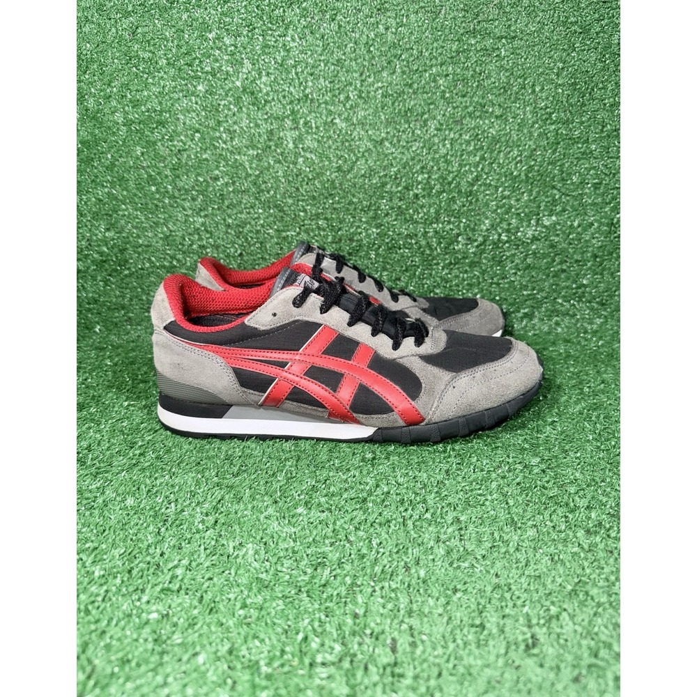 Asics Onitsuka Tiger Colorado 85 Mens Size 9.5 Black Red Running Shoes Sneakers
